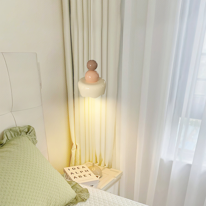 Cream Sunny Bedroom Bedside Pendant Lamp | Kalsten