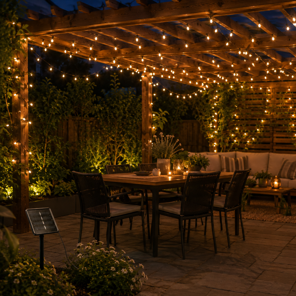 Weather-Resistant Solar LED String Lights