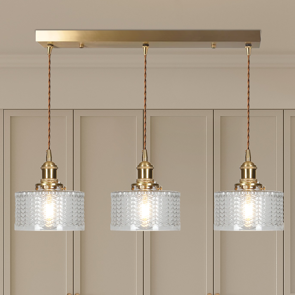 Vintage Stunning Cylinder Glass Pendant Light | Kalsten