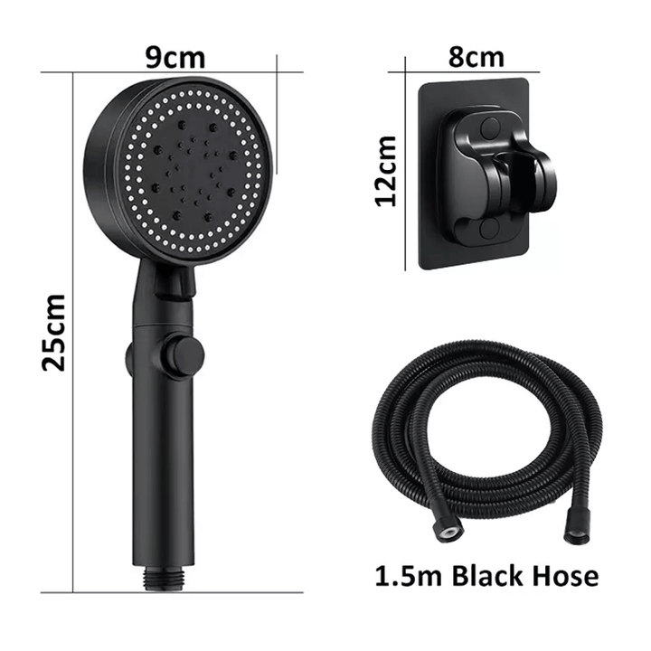 FlowControl Showerhead with 5 settings and push button | Kalsten