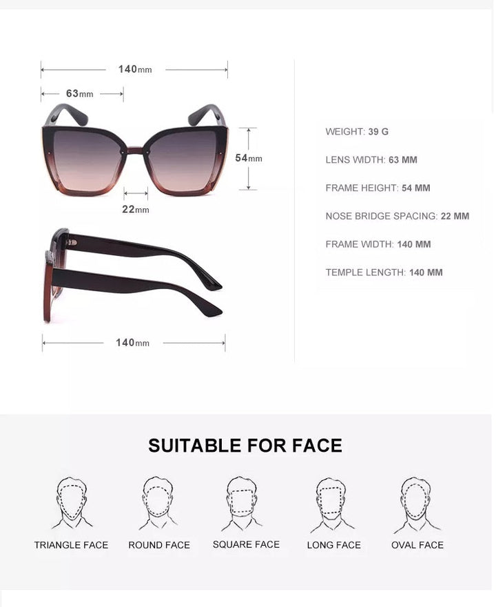Billie Retro Sunglasses | Square & Trendy | Kalsten
