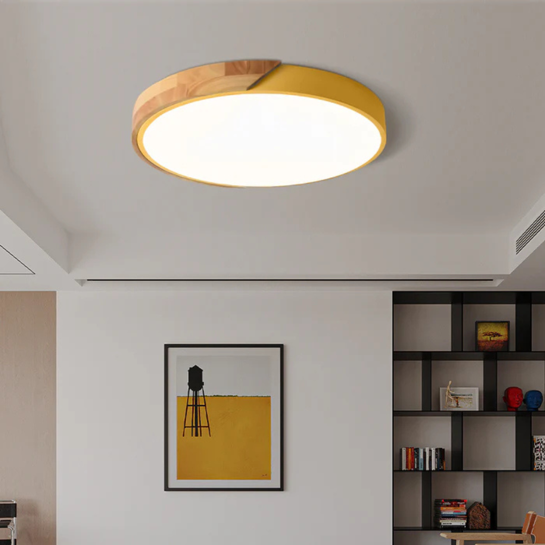 Wood LED Ceiling Lamp – Energy Efficient