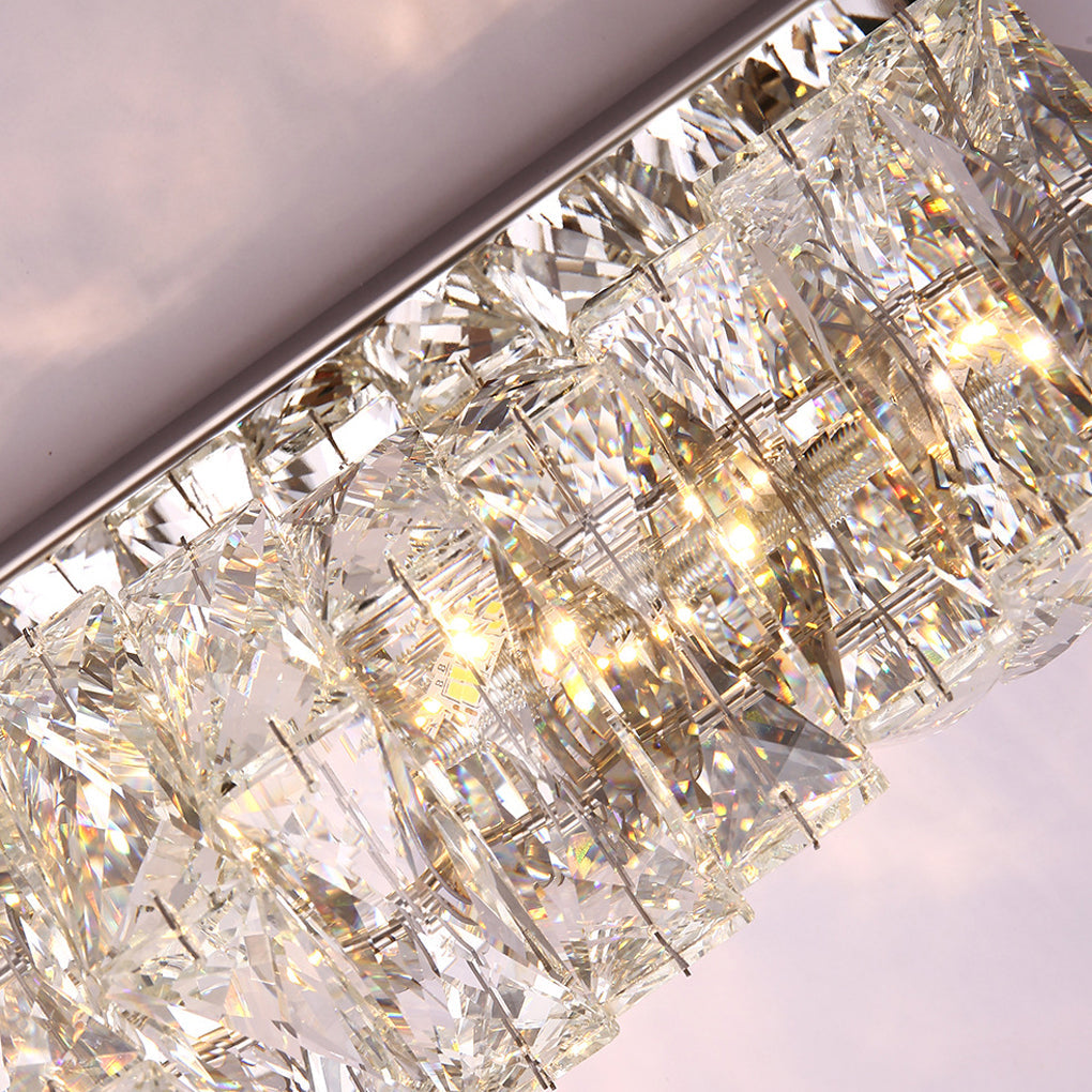 Modern Crystal Pillar LED Wall Sconce – Luxury 3-Color Dimmable Wall Light (Gold/Silver) | Kalsten
