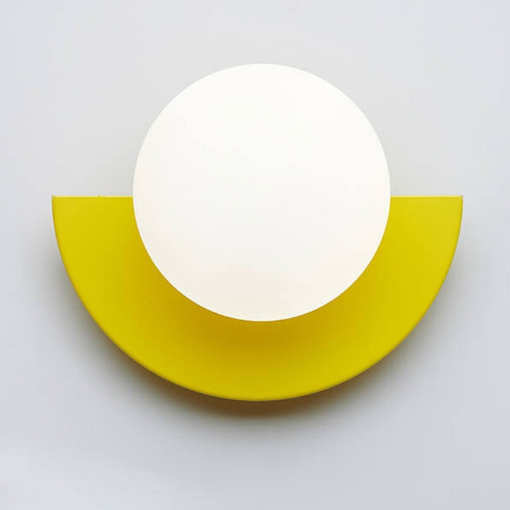Glass Globe Wall Light with Color Base Kalsten