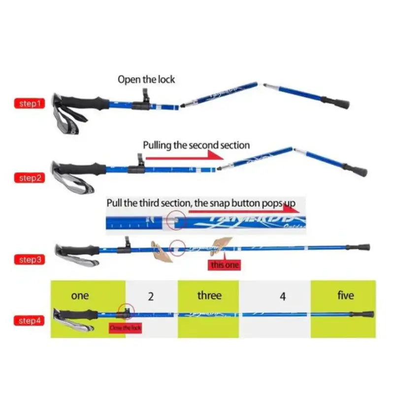 Folding Trekking Pole – Lightweight Aluminum