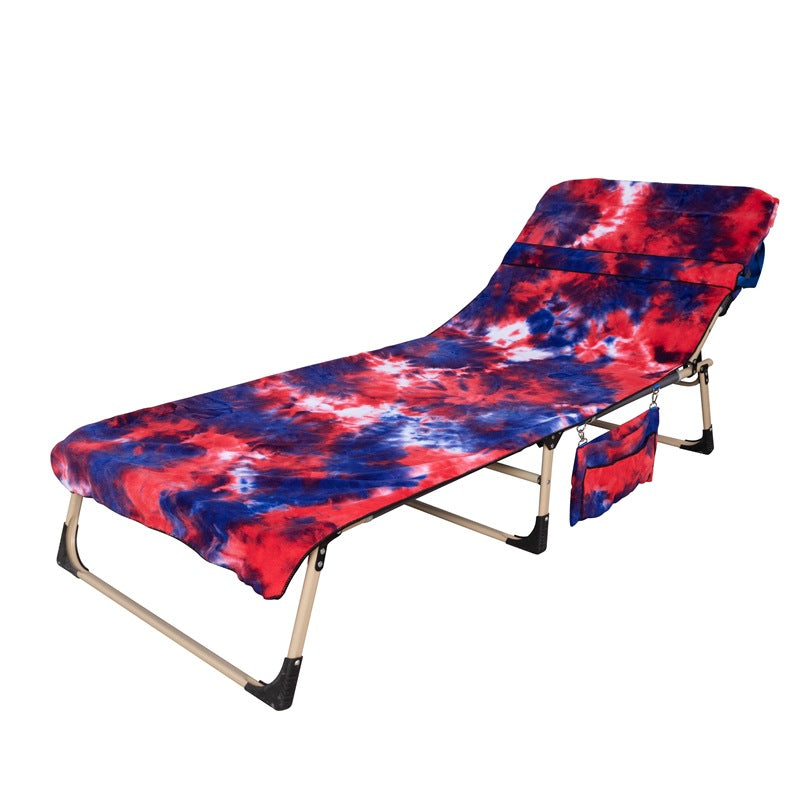 Lounge chair cushion with colorful tie-dye pattern Kalsten