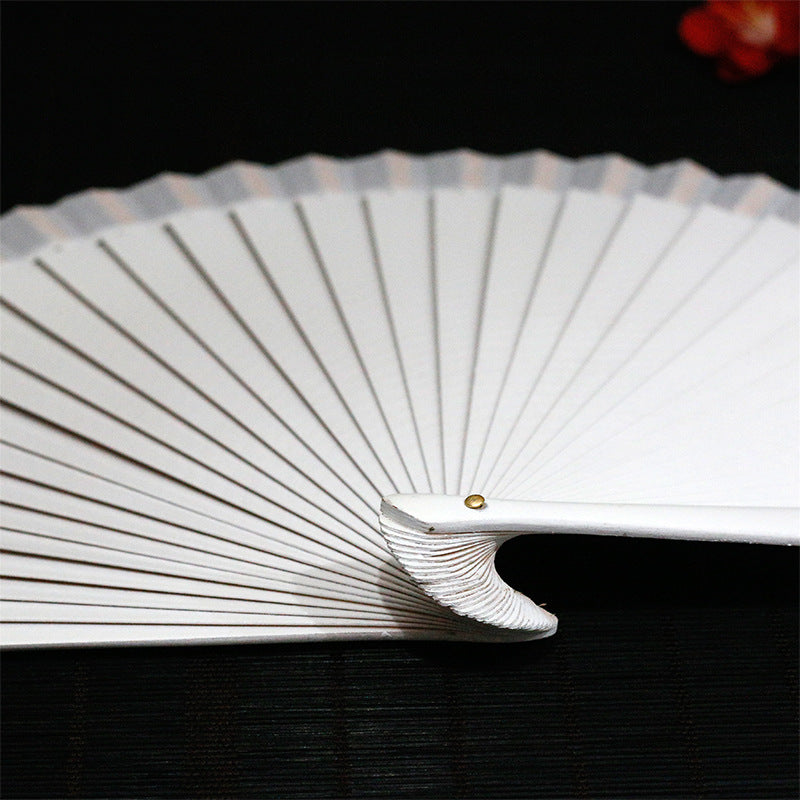 Ladies decorative hand fan with intricate flower painting Kalsten
