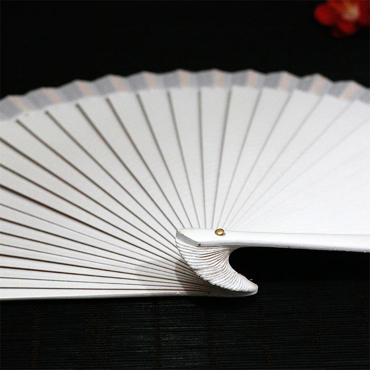 Ladies decorative hand fan with intricate flower painting Kalsten