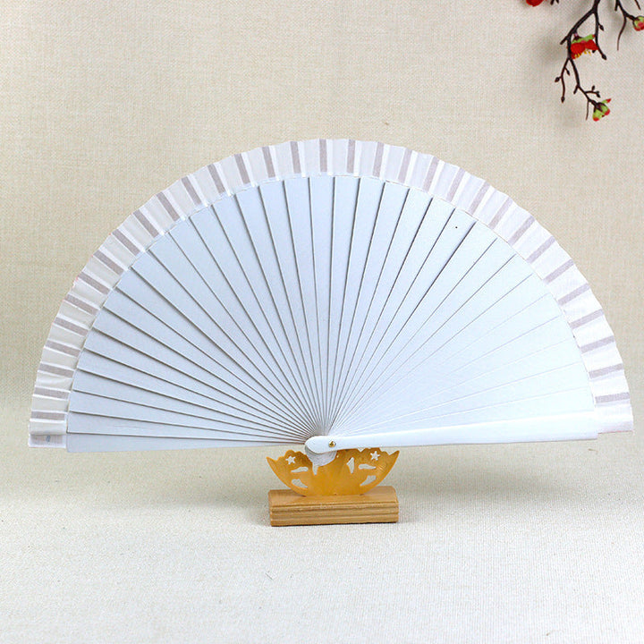 Ladies decorative hand fan with intricate flower painting Kalsten