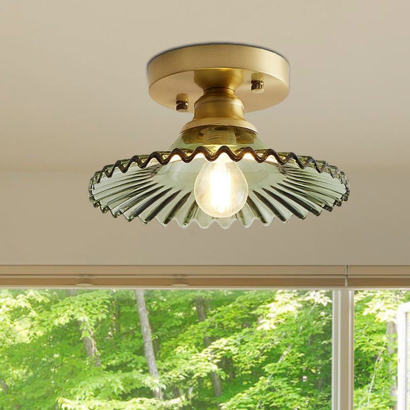 Vintage Glass Flush Mount Ceiling Lamp Kalsten