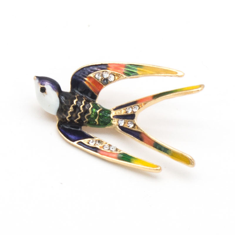 Enamel Bird Brooch Kalsten