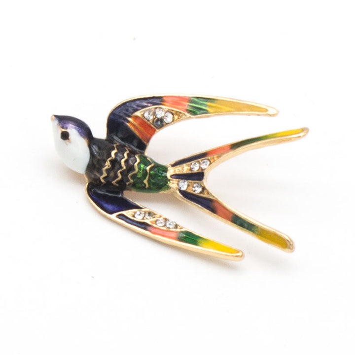 Enamel Bird Brooch Kalsten