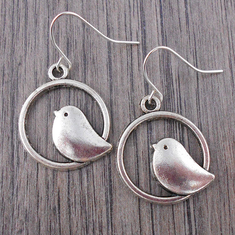 Bird-Themed Dangle Earrings Kalsten