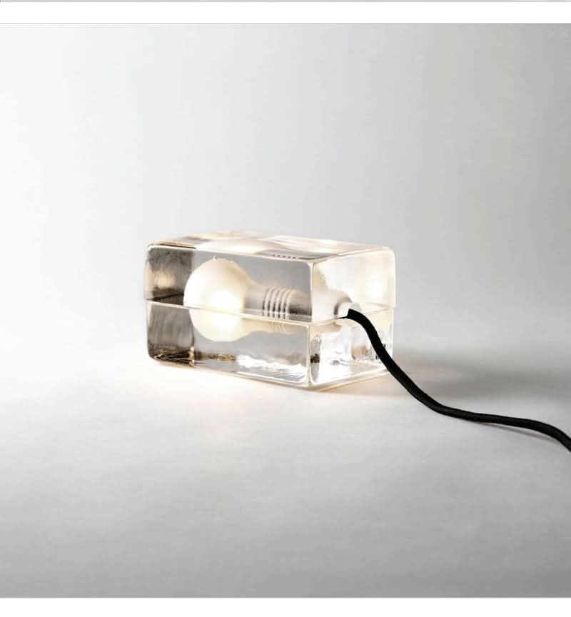Glass Block Table Lamp with G9 Socket | Kalsten