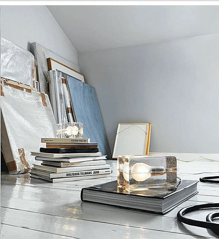Kalsten | Glass Block Table Lamp with G9 Socket