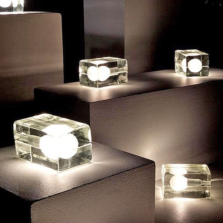 Glass Block Table Lamp with G9 Socket | Kalsten