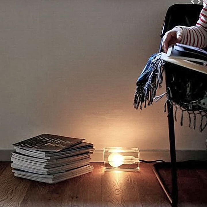 Glass Block Table Lamp with G9 Socket | Kalsten