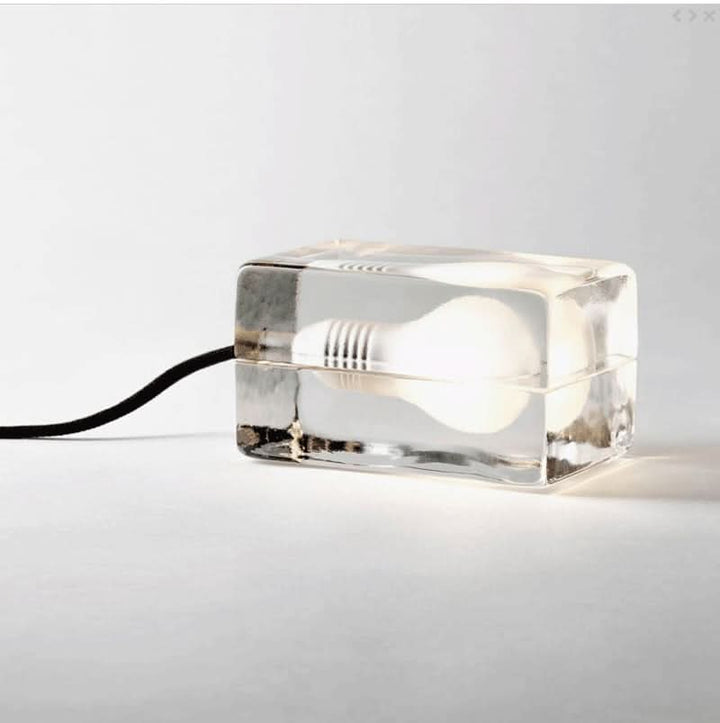 Glass Block Table Lamp with G9 Socket | Kalsten