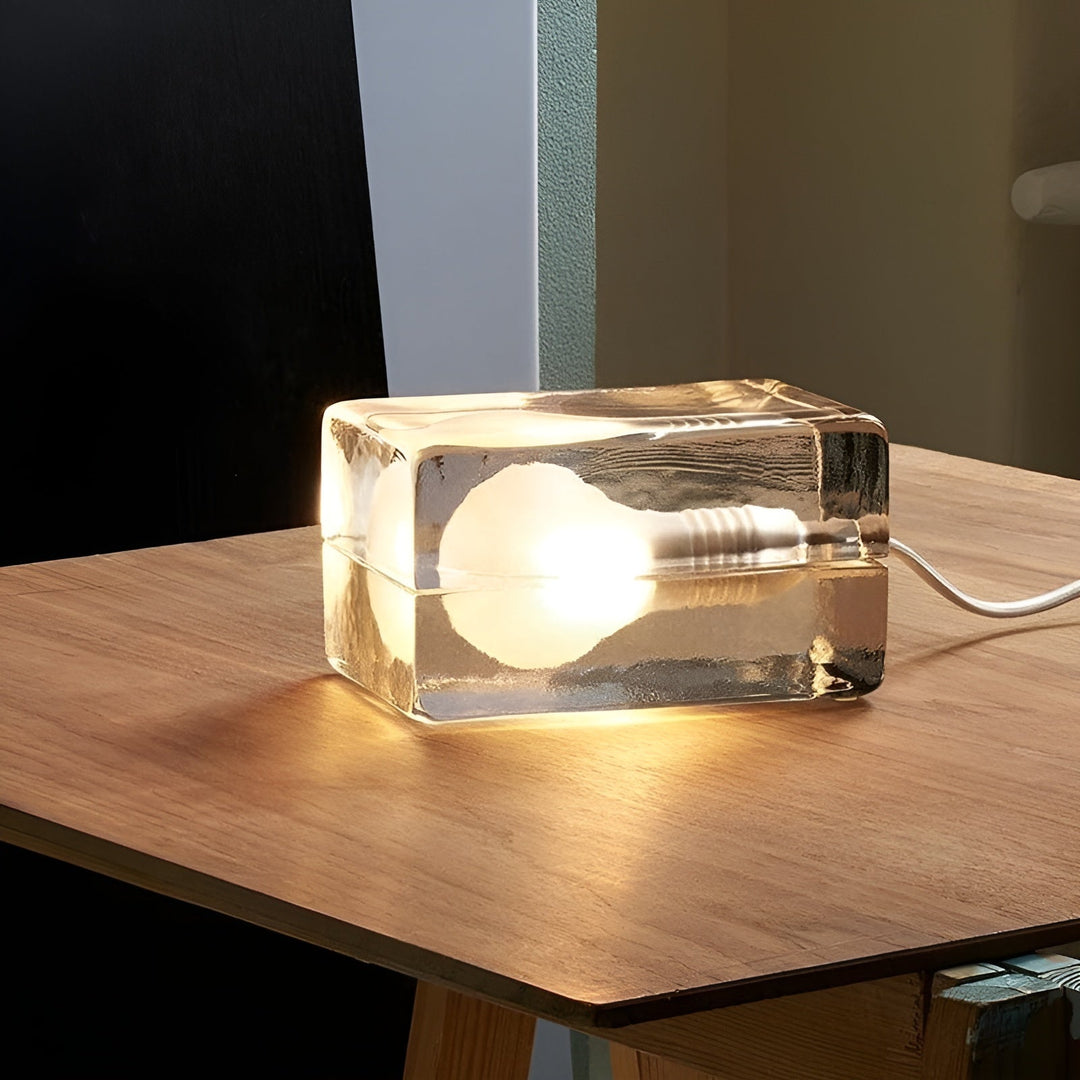 IceLuxe Light – Minimalistic Ice Cube LED Glass Lamp | Kalsten