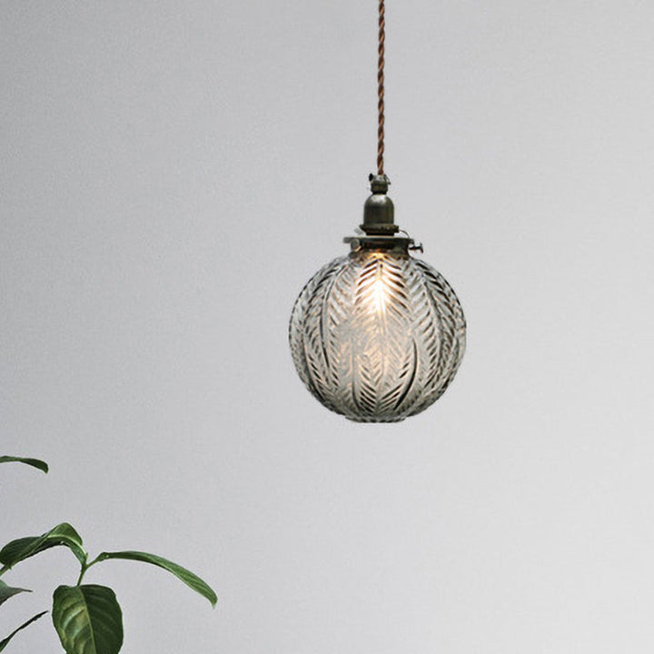 Vintage Glass Dome Pendant Lamp Kalsten
