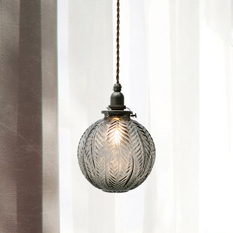Vintage Glass Dome Pendant Lamp Kalsten