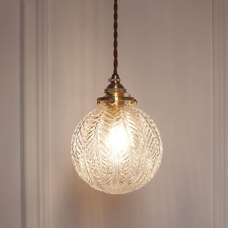 Vintage Glass Dome Pendant Lamp Kalsten