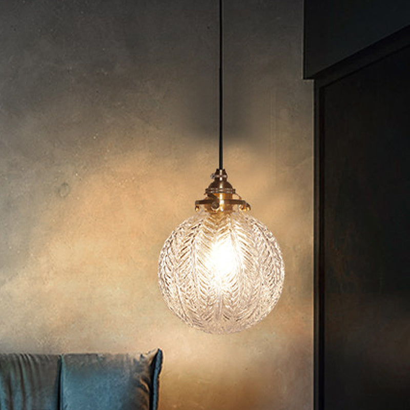 Vintage Glass Dome Pendant Lamp Kalsten