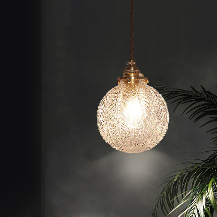 Vintage Glass Dome Pendant Lamp Kalsten