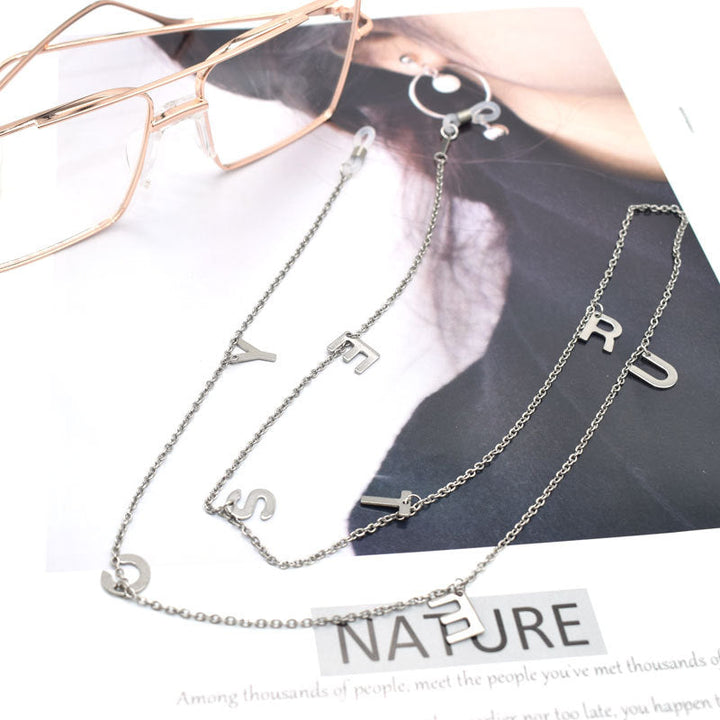 Alphabet Pendant Eyewear Necklace Kalsten