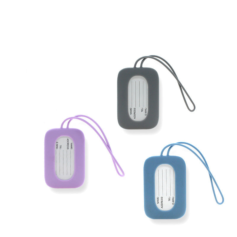 silicone luggage tag with ID window and elastic strap Kalsten