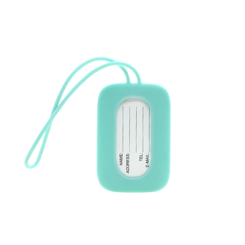 silicone luggage tag with ID window and elastic strap Kalsten