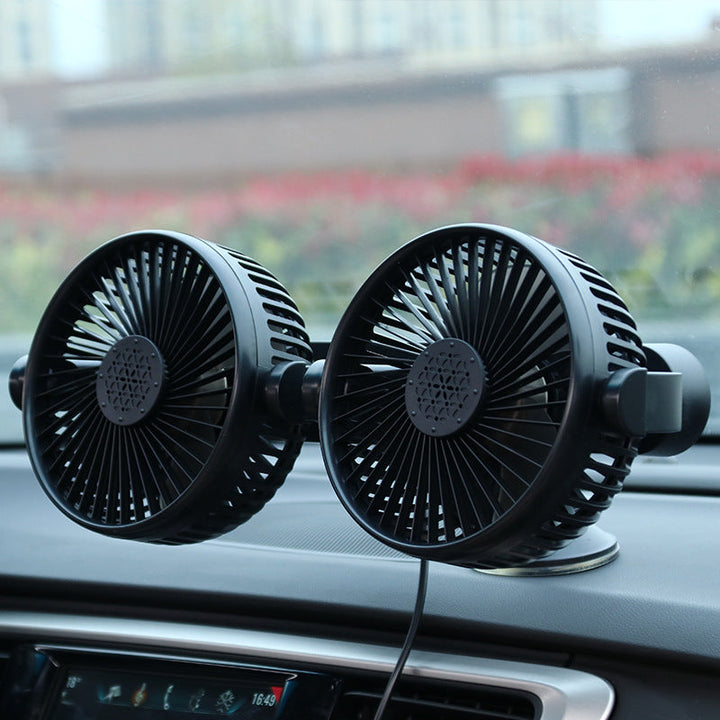 Dual-Head Suction Cup Car Cooling Fan Kalsten