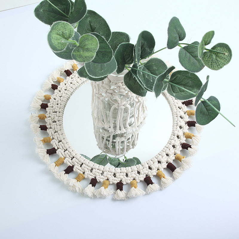 Decorative Macrame Wall Mirror Acalora