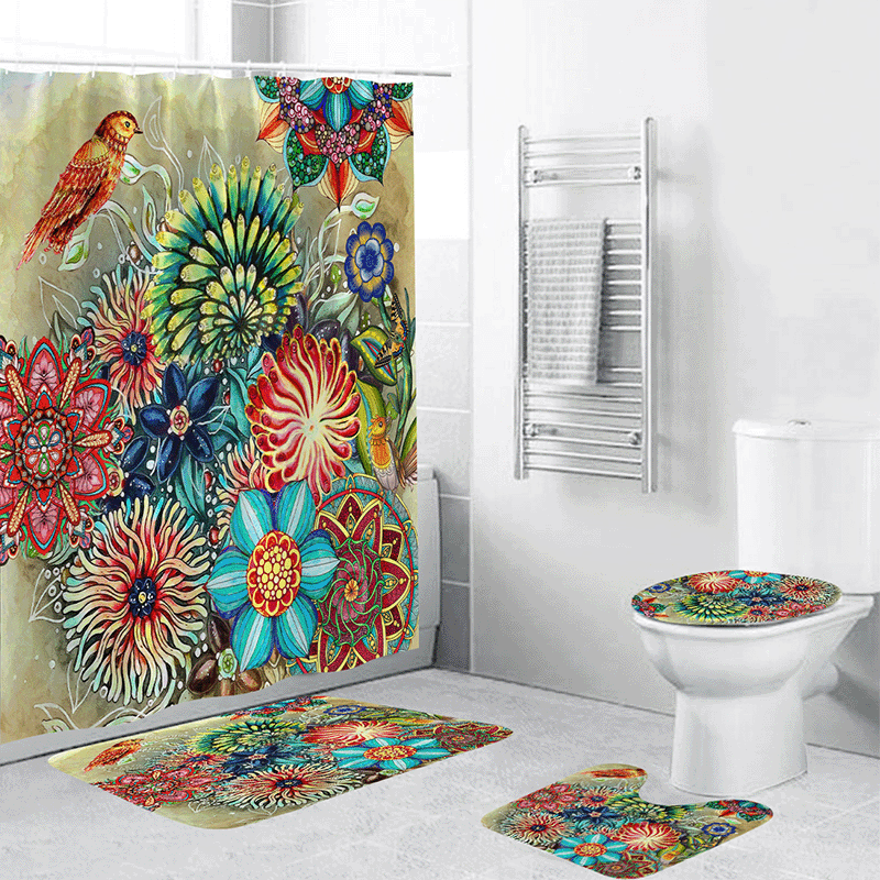 Artistic Floral Bath Decor Set Kalsten