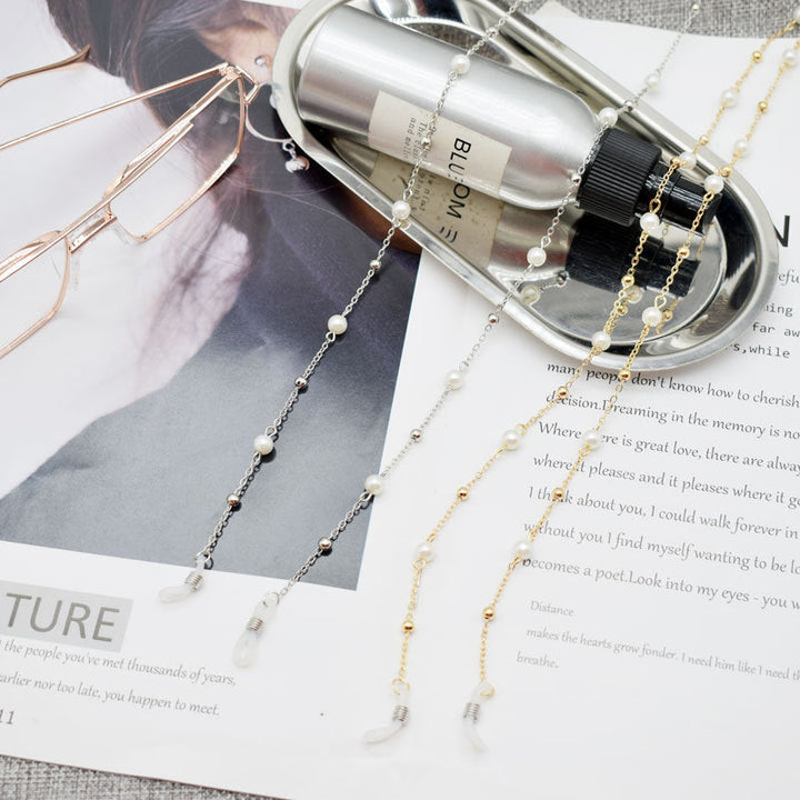 Delicate Pearl-Linked Eyewear Chain Kalsten