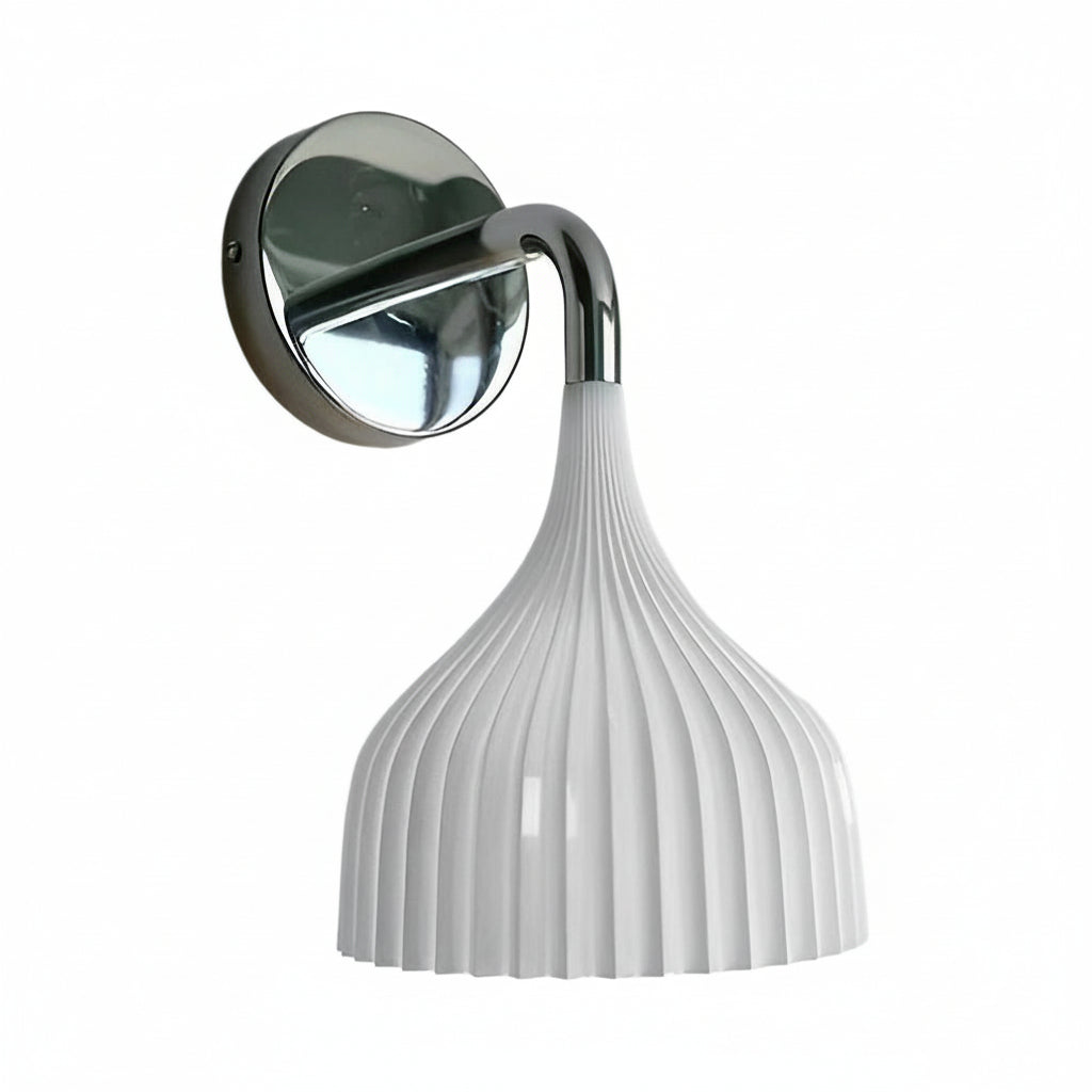 LED Wall Sconce Light – Modern Nordic Pleated Iron PS (24x14cm / 9.4x5.3in) | Kalsten