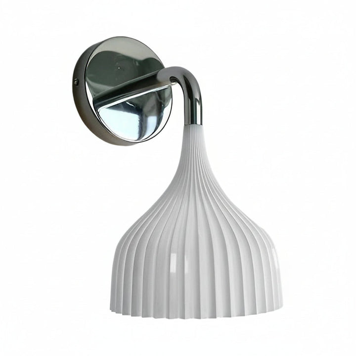 LED Wall Sconce Light – Modern Nordic Pleated Iron PS (24x14cm / 9.4x5.3in) | Kalsten
