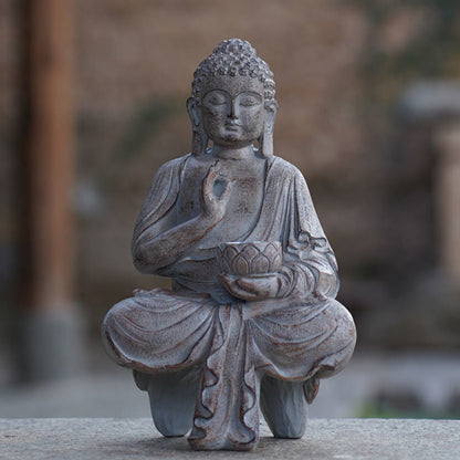Zen Buddha Solar Statue