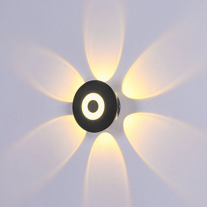 Contemporary Scandinavian Aluminum Round Shade LED Wall Sconce Lamp For Outdoor Patio | Kalsten