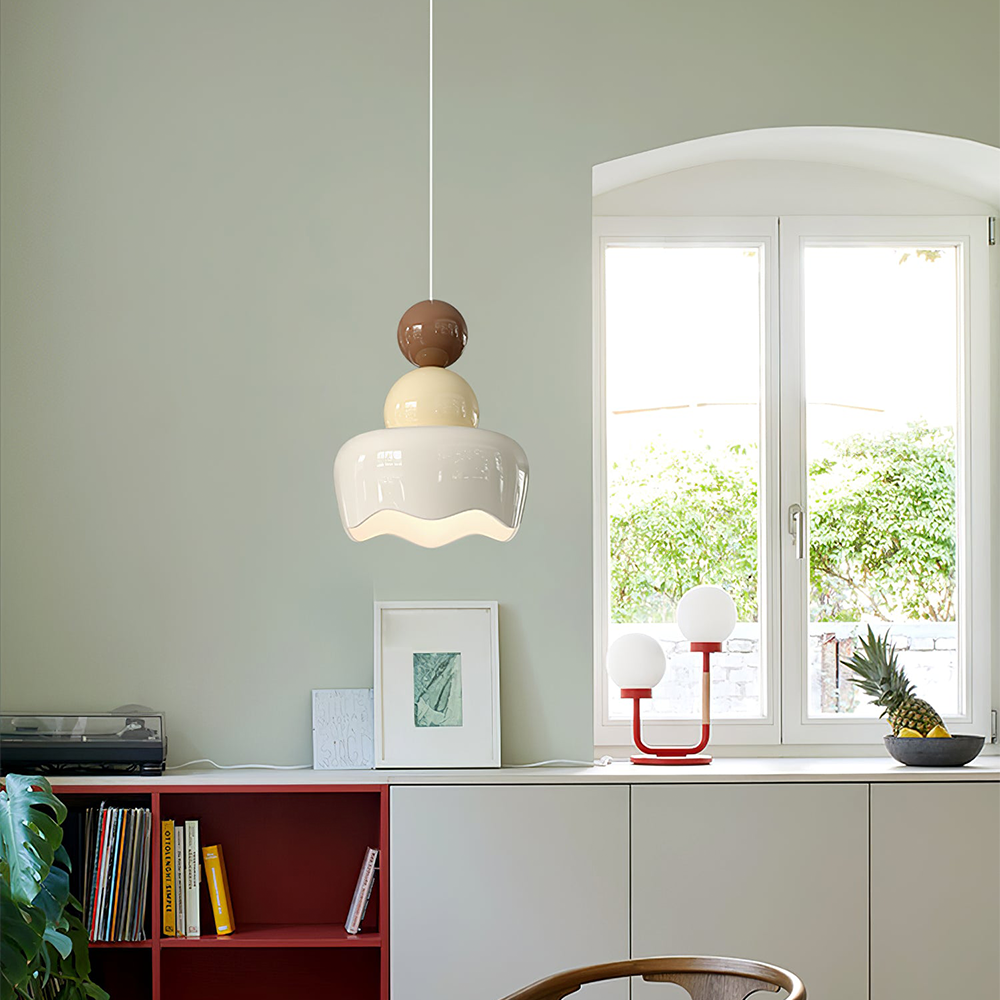 Cream Sunny Bedroom Bedside Pendant Lamp | Kalsten