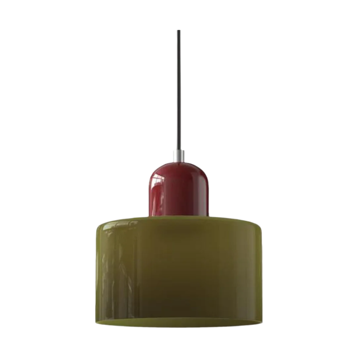 Glass pendant light – Elegant cylindrical pendant light for cozy living spaces | Kalsten