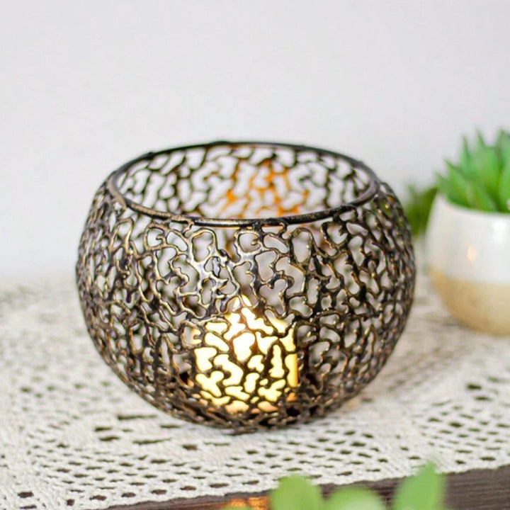 Glow Sphere Glass Candle Holder