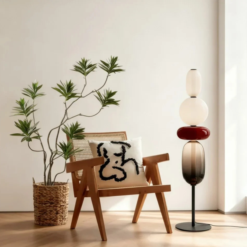Solenne Sculptural Glass LED Floor Lamp