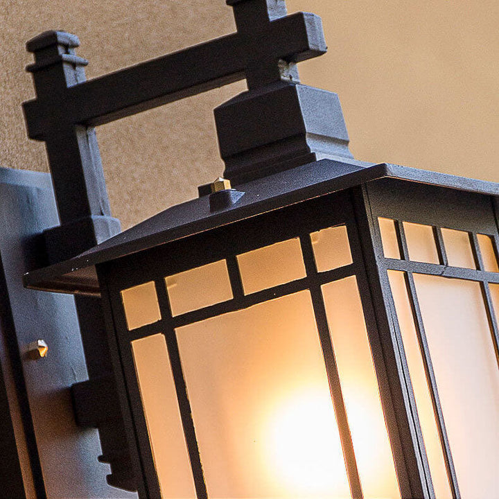 Modern Waterproof Solar Aluminum Chinese Pavilion Shape 1-Light Wall Sconce Lamp | Kalsten