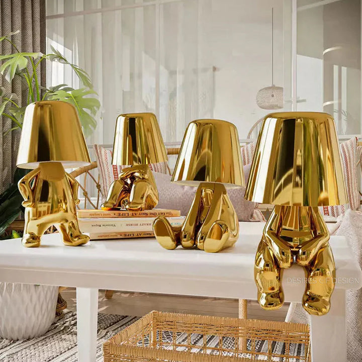 Thinker Little Golden Man Table Lamp | Kalsten