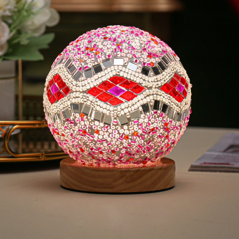 Stained Glass Table Lamp - Mosaic LED Lamp | Kalsten