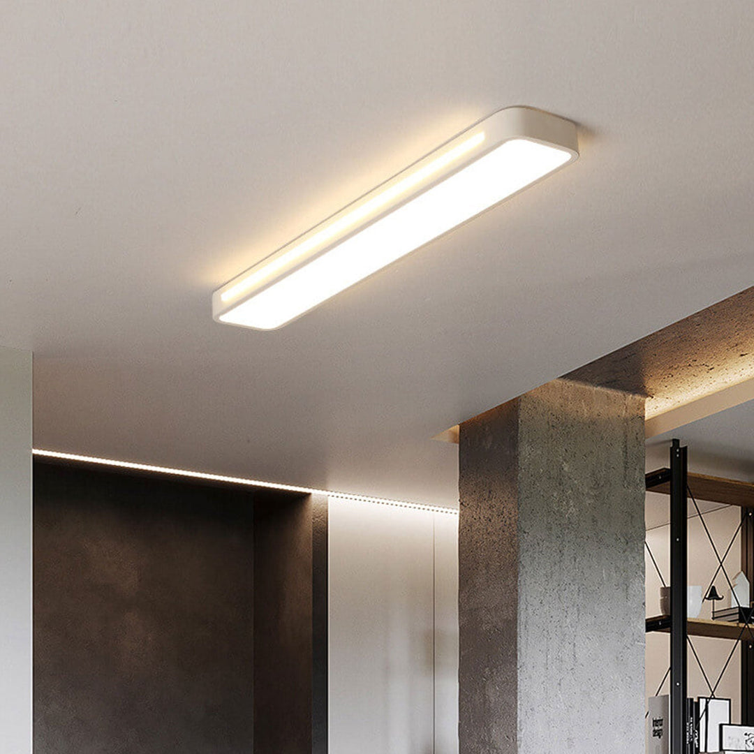 Ceiling Light Acrylic LED 18.8 in Flush Mount Black White Hallway Bedroom Modern Slim Lighting Fixture | Kalsten