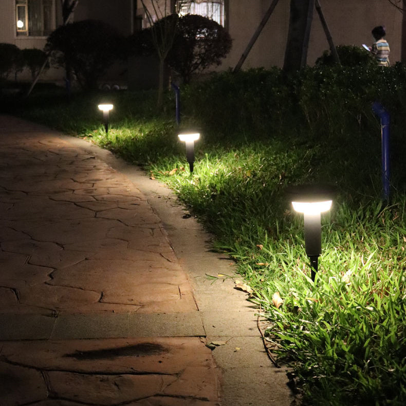 Modern Simplicity Waterproof Solar Round Aluminum Acrylic Outdoor Lights For Garden | Kalsten