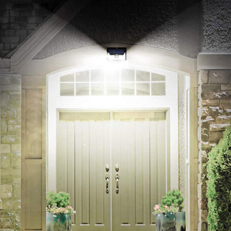 Outdoor Solar Trapezoid Body Sensor Waterproof LED Patio Wall Sconce Lamp | Kalsten