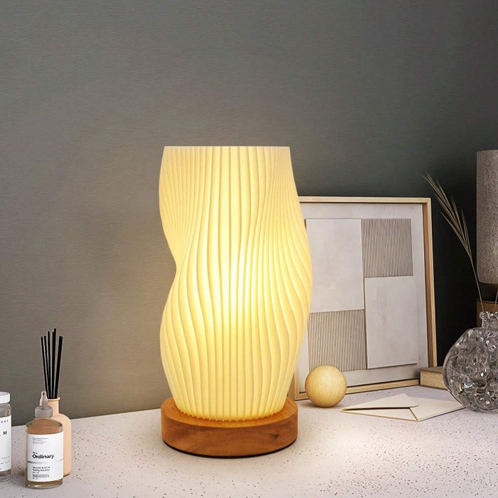Wavecrest Table Lamp – Soft Glow Designer Lamp with Dimmable Warm & Natural White Light | Kalsten